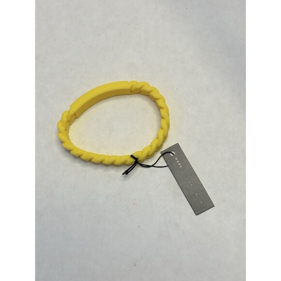 Marc By Marc Jacobs Yellow Standard Supply Braided Silicone Rubber Bracelet - Picture 1 of 4